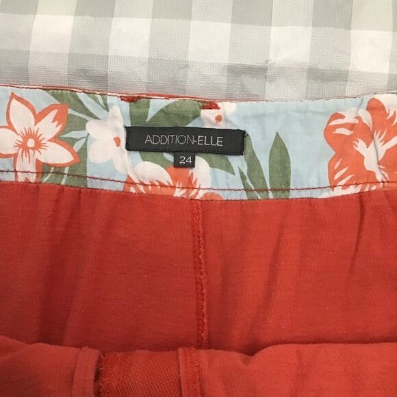 ADDITION-ELLE skort mini skirt shorts orange tangerine plus size pockets size 24 - Picture 3 of 14